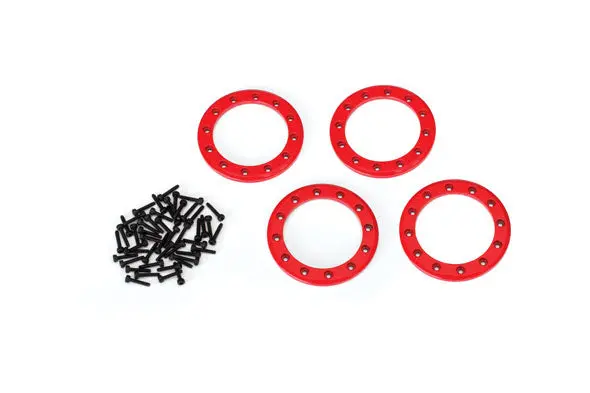 8169R  Beadlock Rings, Red (1.9") (Aluminum) (4)/ 2X10 Cs (48) 1