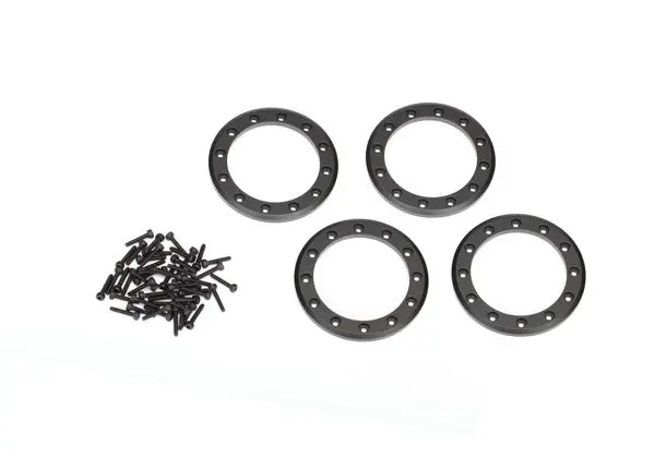 8169T Beadlock Rings, Black (1.9") (Aluminum) (4)/ 2X10 Cs (48) 1