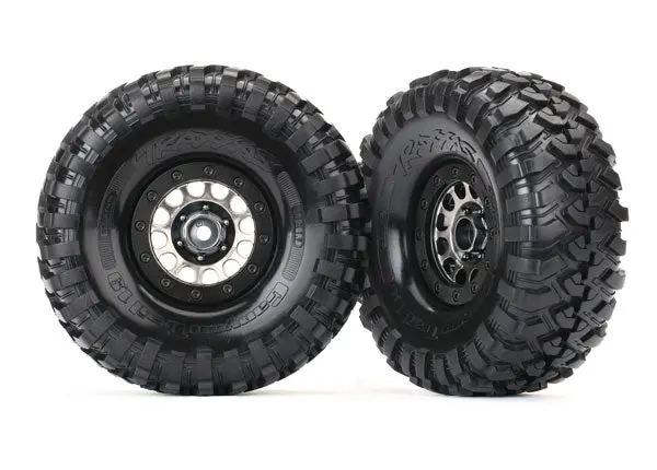 8174  Tires And Wheels, Assembled (Method 105 1.9” Black Chrome Beadlock Wheels, Canyon Trail 4.6X1.9” Tires, Foam Inserts) (1 Left, 1 Right) 1
