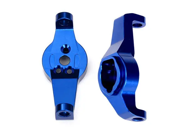 8232X Caster Blocks, 6061-T6 Aluminum (Blue-Anodized), Left And Right 1