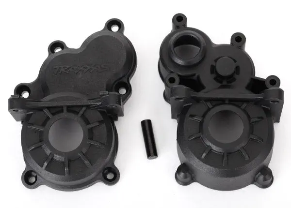 8691 Traxxas Gearbox Halves (Front & Rear)/ Idler Gear Shaft 1