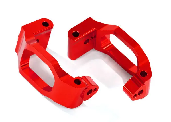 8932R Caster Blocks (C-Hubs), 6061-T6 Aluminum (Red-Anodized), Left & Right/ 4X22mm Pin (4)/ 3X6mm Bcs (4)/ Retainers (4) 1