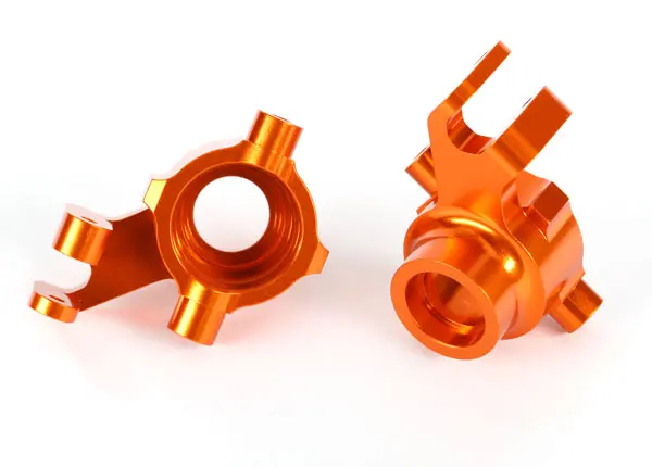 8937A Steering Blocks, 6061-T6 Aluminum (Orange-Anodized), Left & Right 1