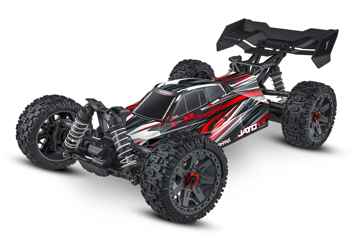 90154-4Red Traxxas Jato 4X4 Brushless Bl-2S With Clipless Body - Red 1
