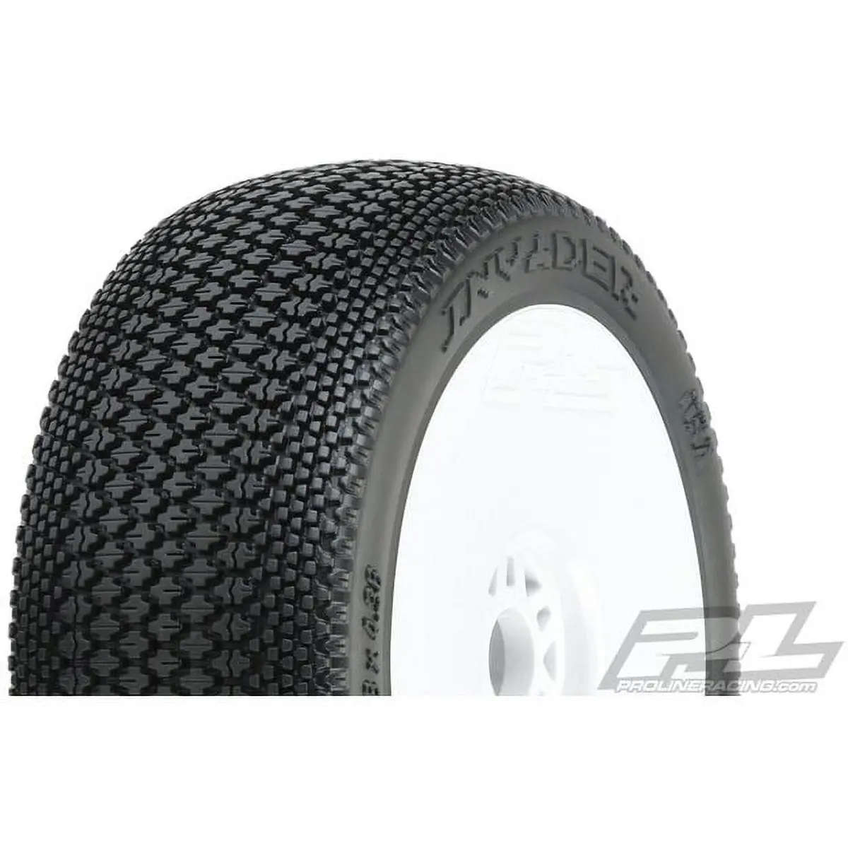 Pro9066233 Pro-Line Racing Invader S3 1/8 Buggy Mtd V2 White Wheels, F/R (2) 1