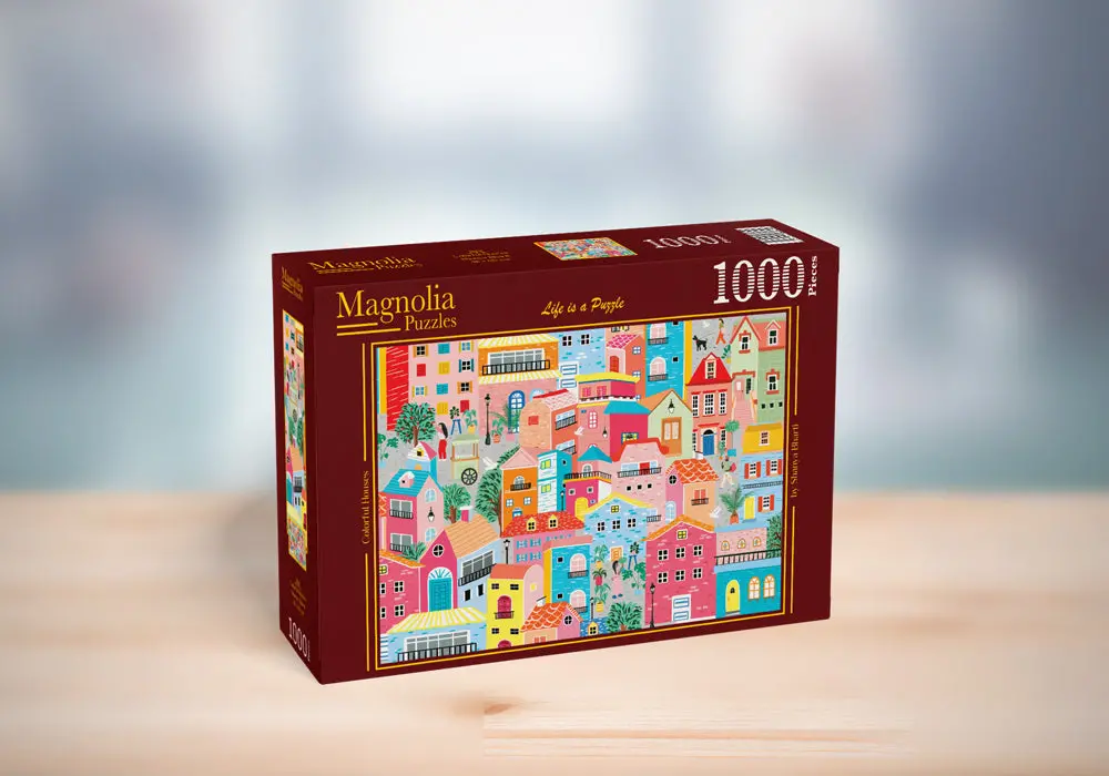 Colorful Houses 1000-Piece Puzzle 1