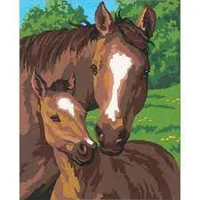 Pony And Mother (8 In X 10 In) 1