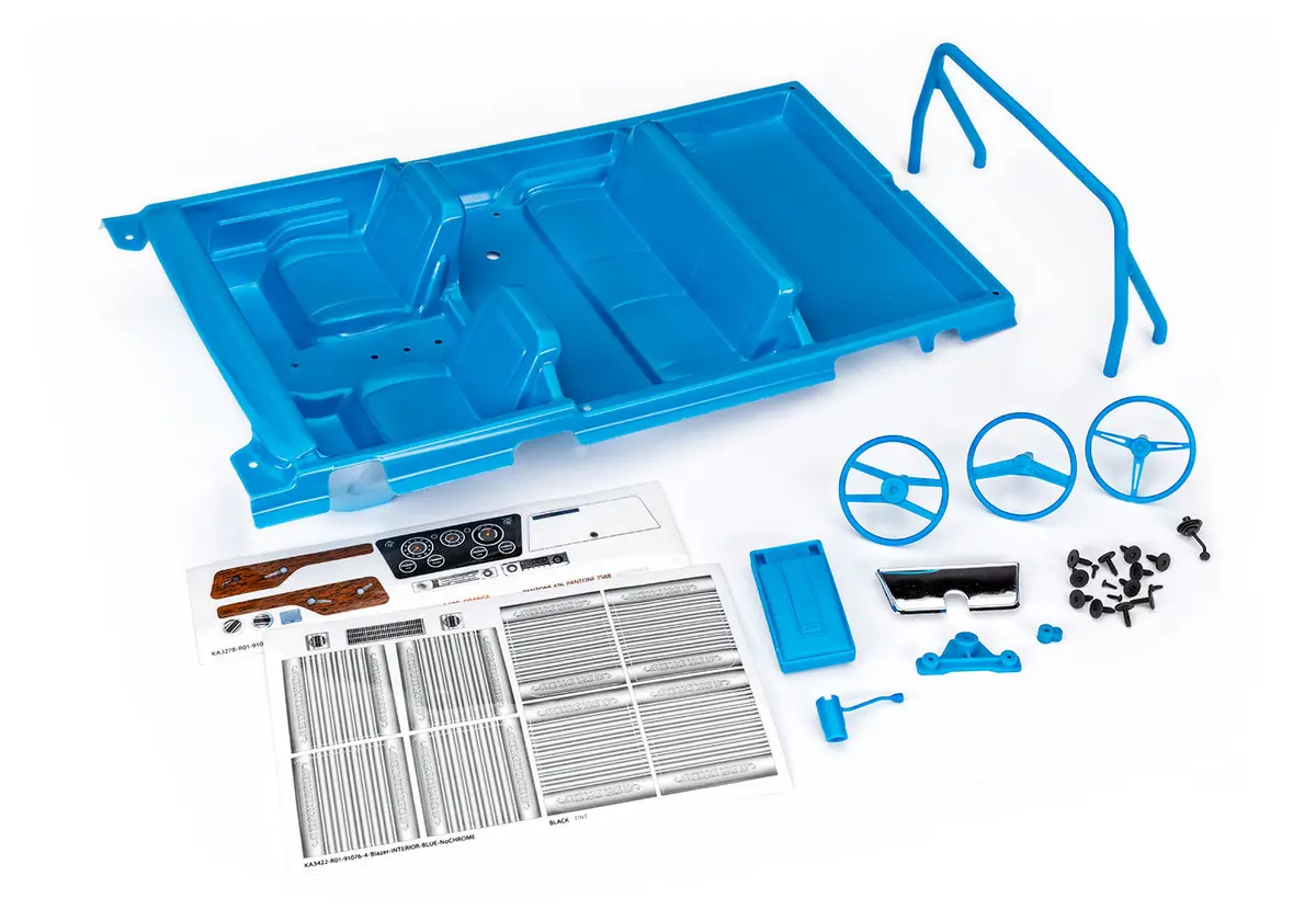 9114-Blue Traxxas Interior, Chevrolet Blazer (1969 -1972) - Blue 1
