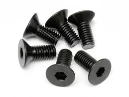 Flat Head Screw M6x14mm (Hex Socket/6Pcs) 1