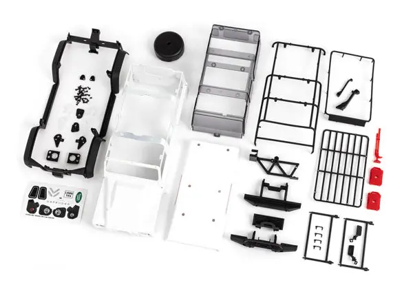9712 Traxxas Body, Land Rover Defender, Complete (White Unpainted) 1
