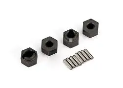 9750 Traxxas Wheel Hubs, 7Mm Hex (4)/ Axle Pins (4) 1