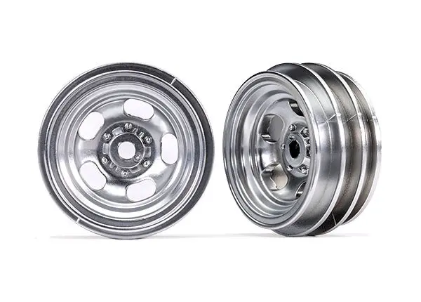 9869 Traxxas Wheels, 1.0" (Satin Chrome) (2) 1