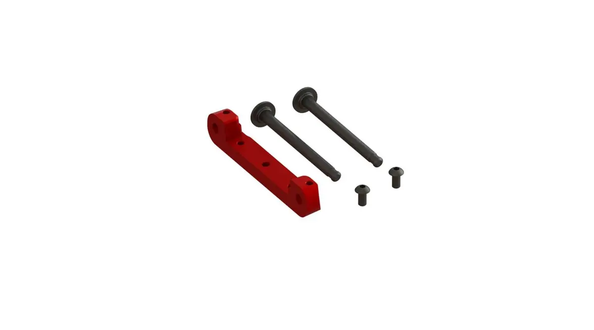 Ara330659 Front Upper Suspension Mount Cnc Aluminum (Red) 1
