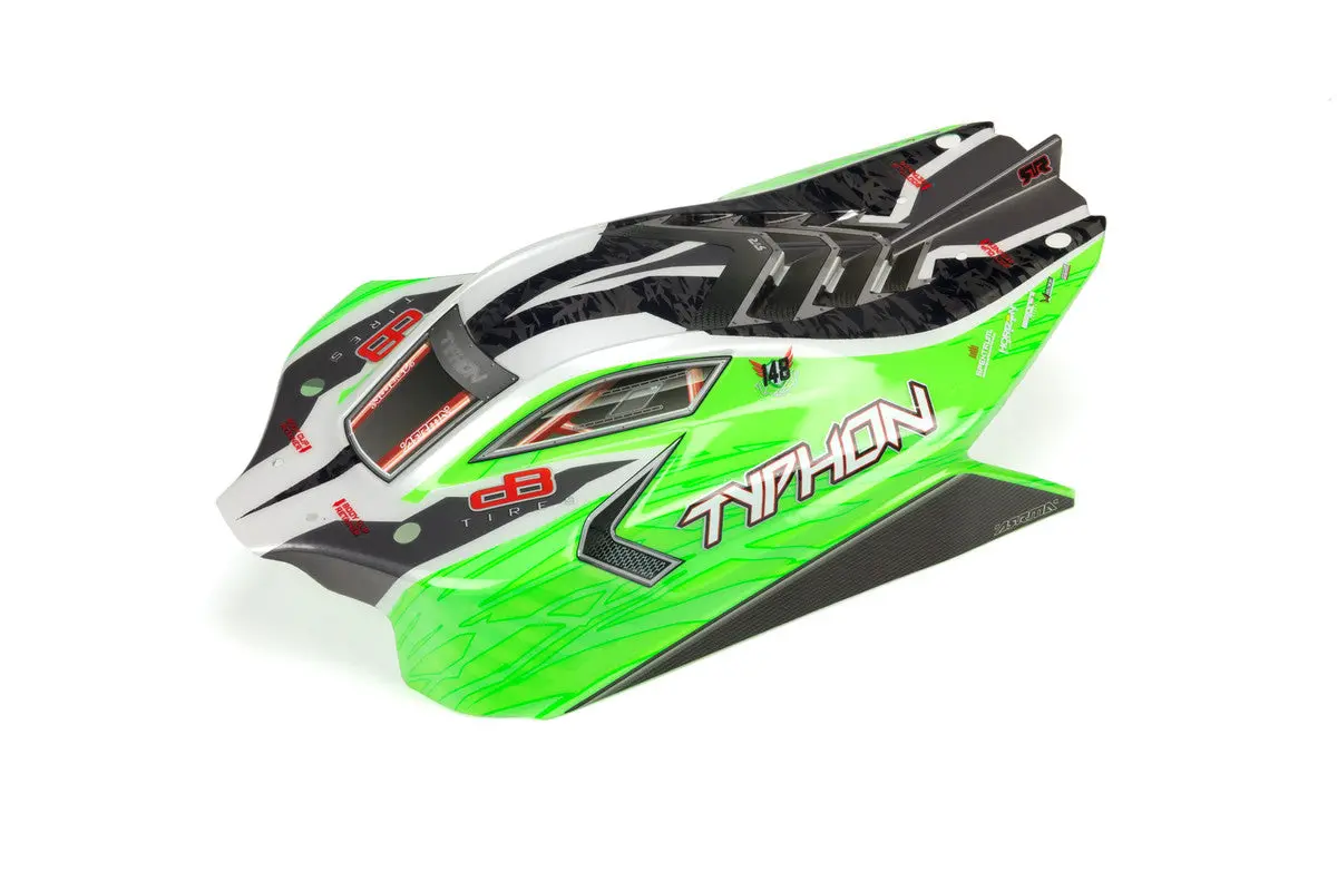 Ara402272 Typhon 4X4 Mega Painted Decaled Trimmed Body (Green) 1