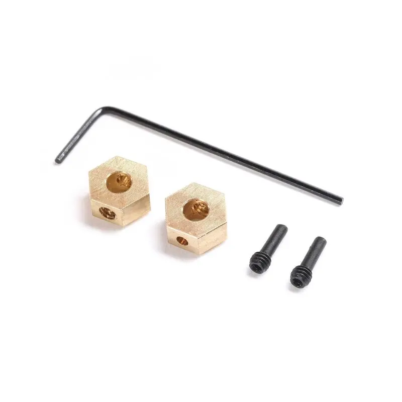 Axi302002 Hex Hub, Brass (2): Scx24, Ax24 1
