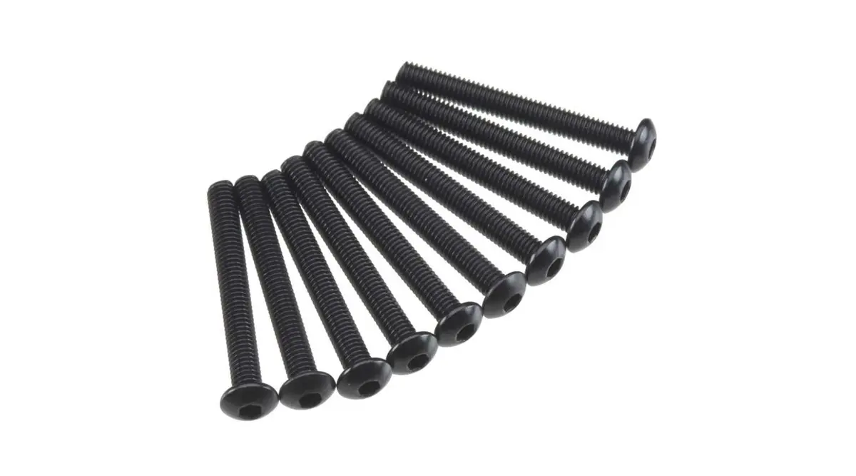 Axic0012 Hex Socket Button Head M3x25mm Black (10) 1