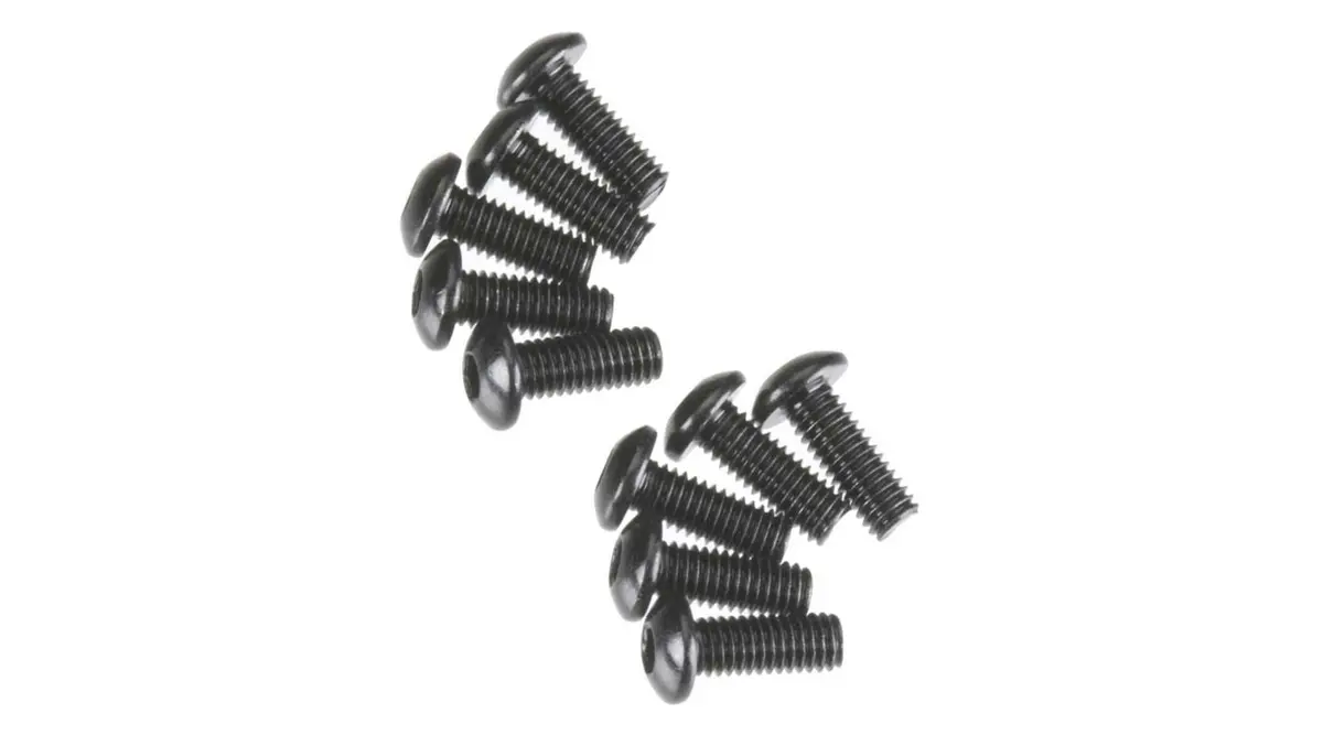 Axic0114 Hex Sckt Buttonhead M3x8mm Black Oxide (10) 1