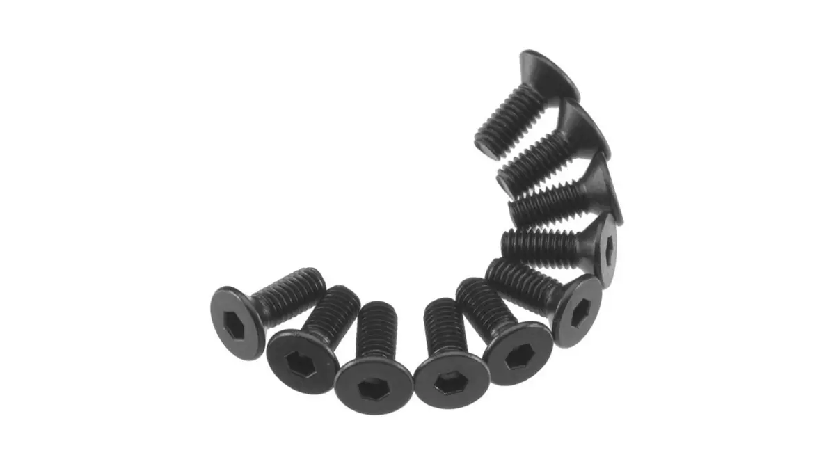 Axic0118 Hex Flat Head M3x8mm Black (10) 1