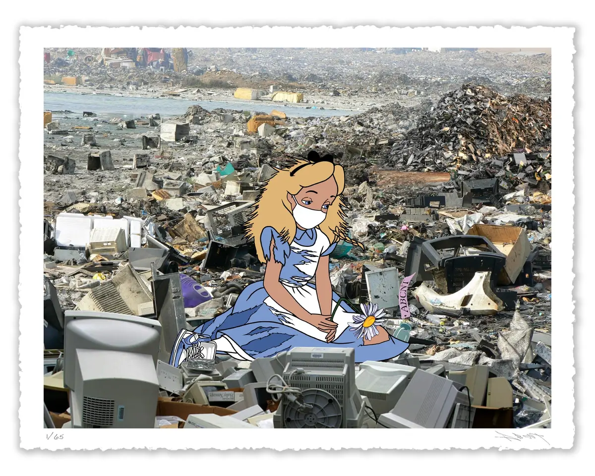 Abcnt "Alice In Wasteland" Artist Proof Hand Embellished Fine Art Print 1