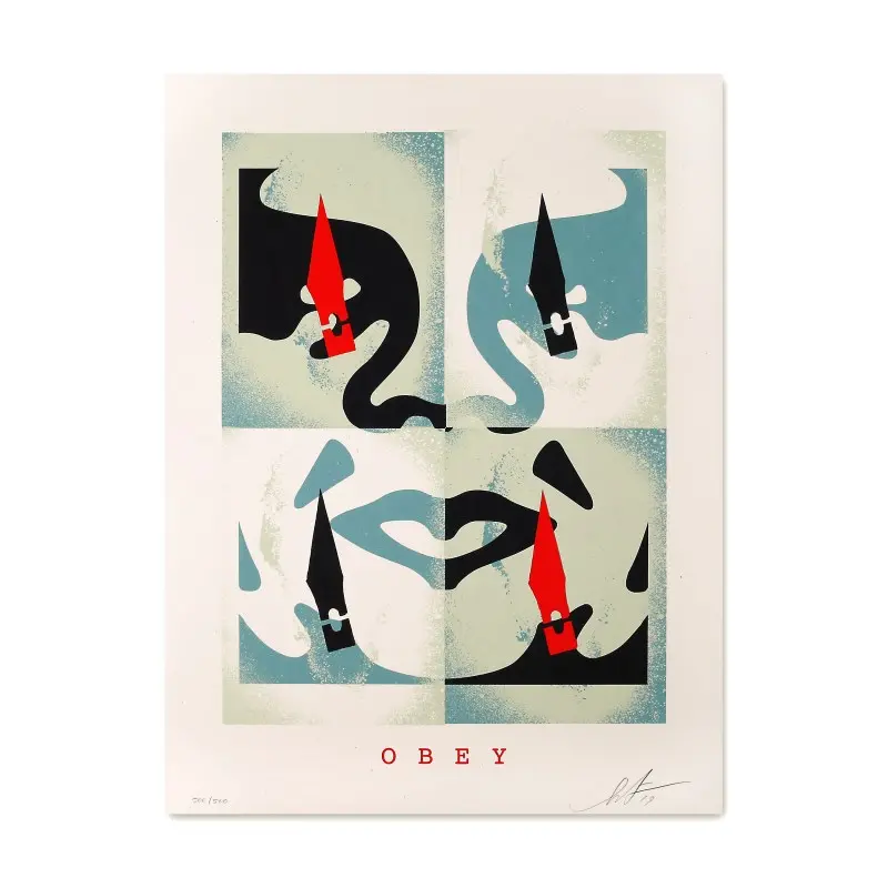 Shepard Fairey "Cut It Up - Do It Yourself" Blue Obey Print 1