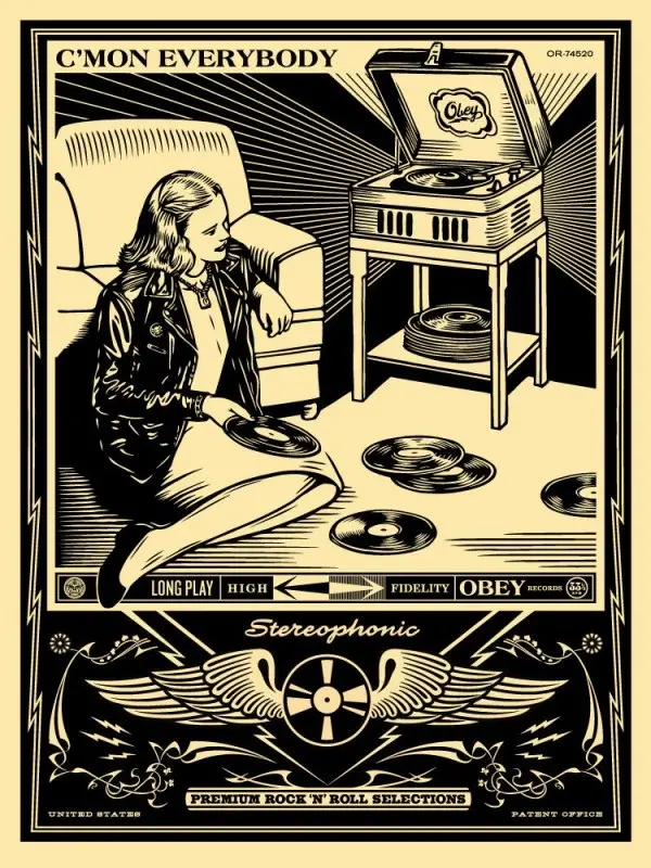 Shepard Fairey "C'mon Everybody" Obey Print 1