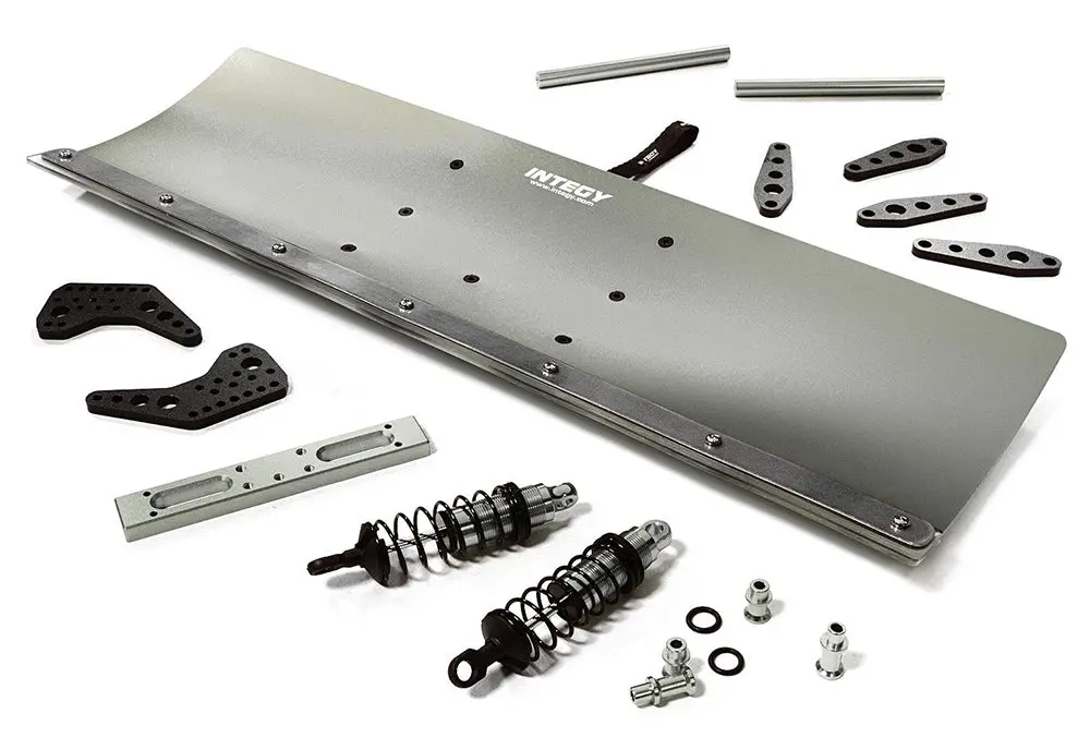 C29093grey Alloy Machined 400Mm Snowplow Kit For Arrma 1/10 Granite 4X4 3S Blx 1