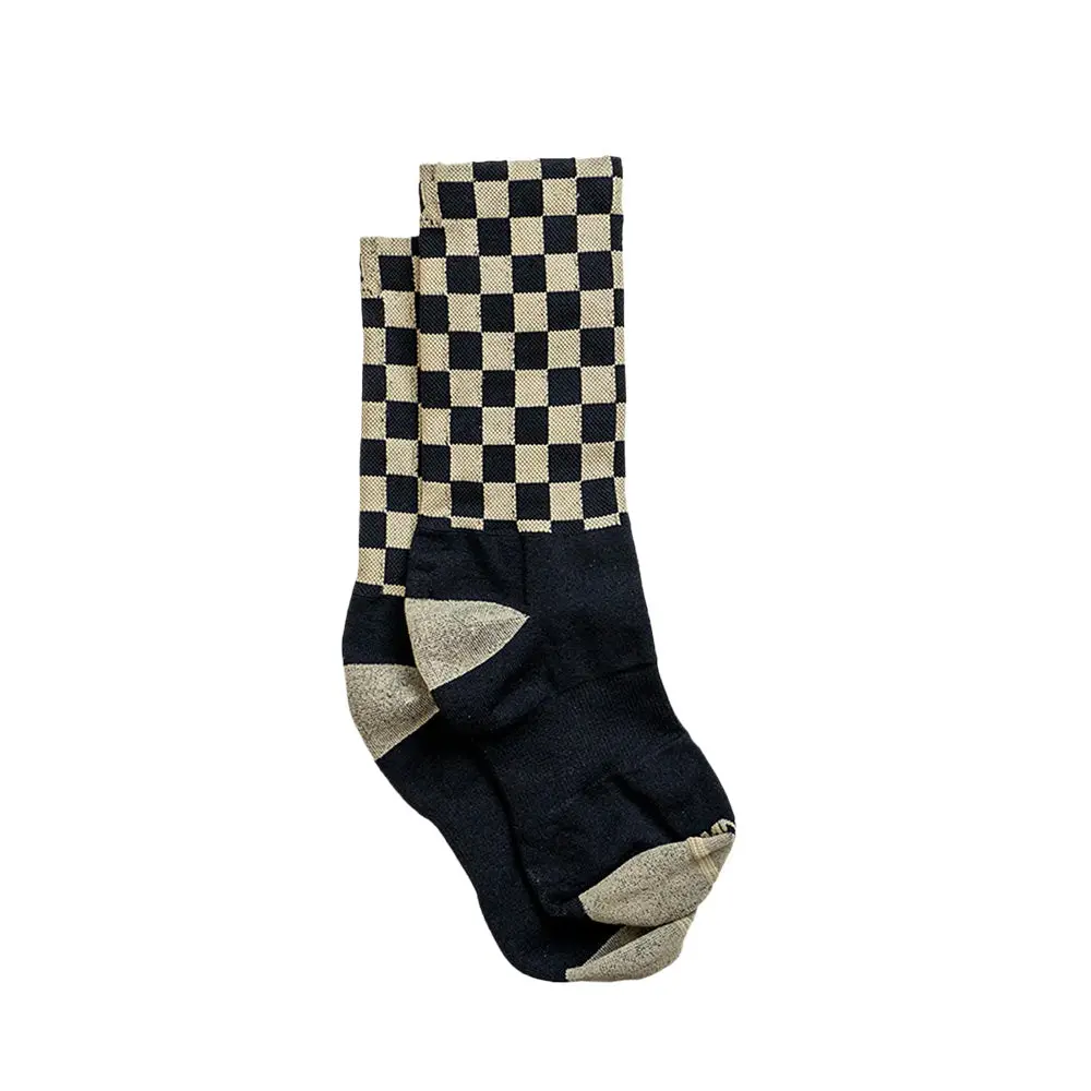 Hand Up Tech Sock Checkered Black/Tan 1