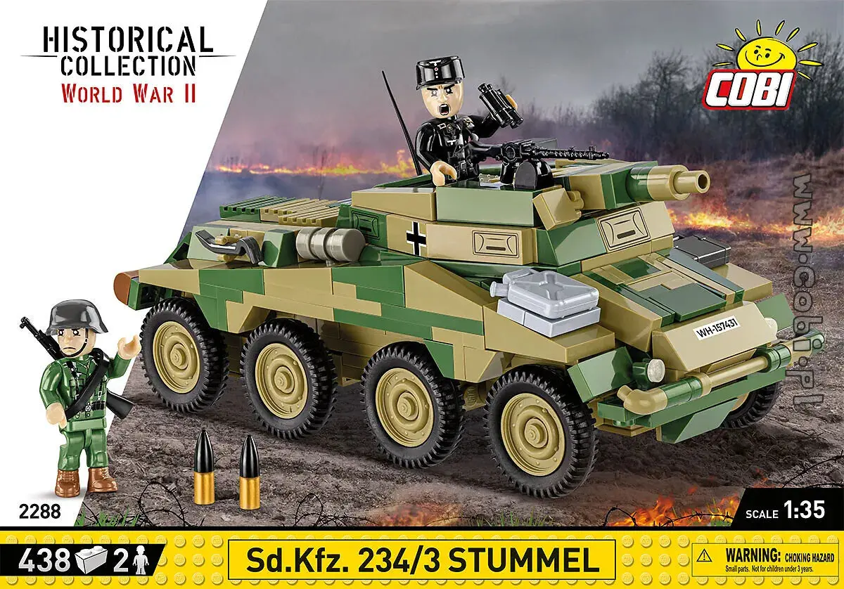Cobi-2288 Cobi 439 Pcs Hc Wwii /2288/ Sd.Kfz 234/3 Stummel 1
