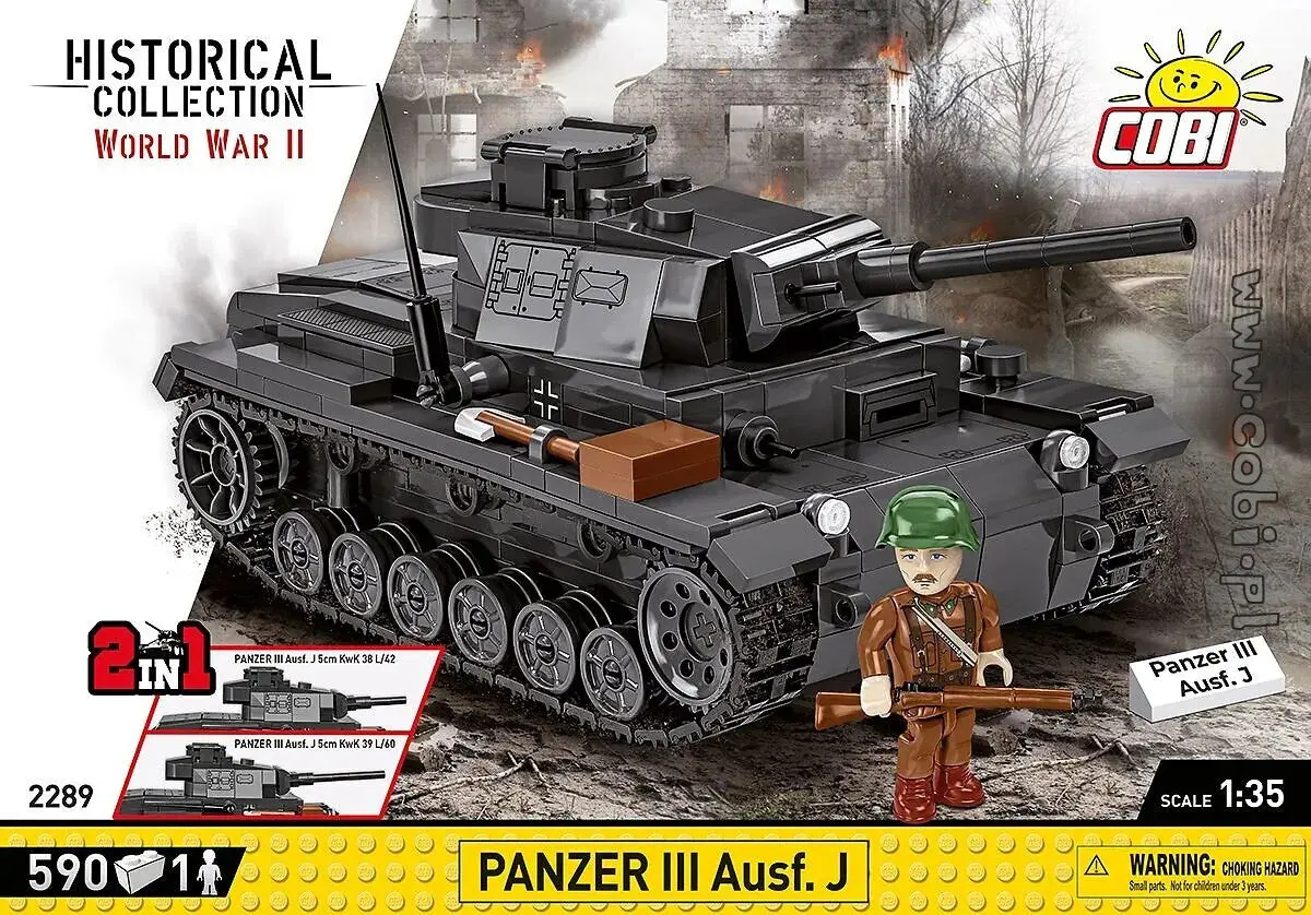 Cobi-2289 Cobi 590 Pcs Hc Wwii /2289/ Panzer Iii Ausf.J 1