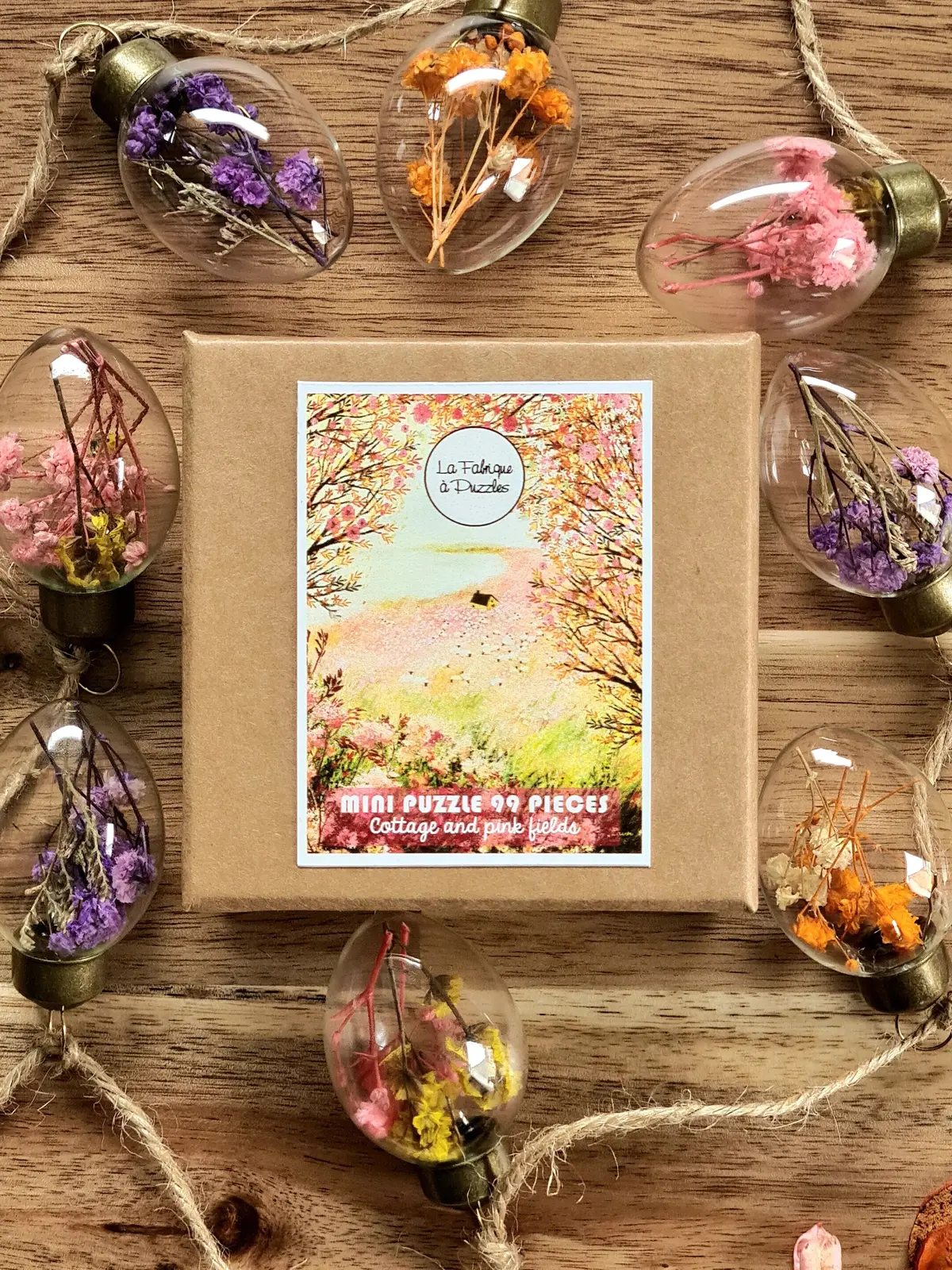 Cottage And Pink Fields 99-Piece Puzzle 1