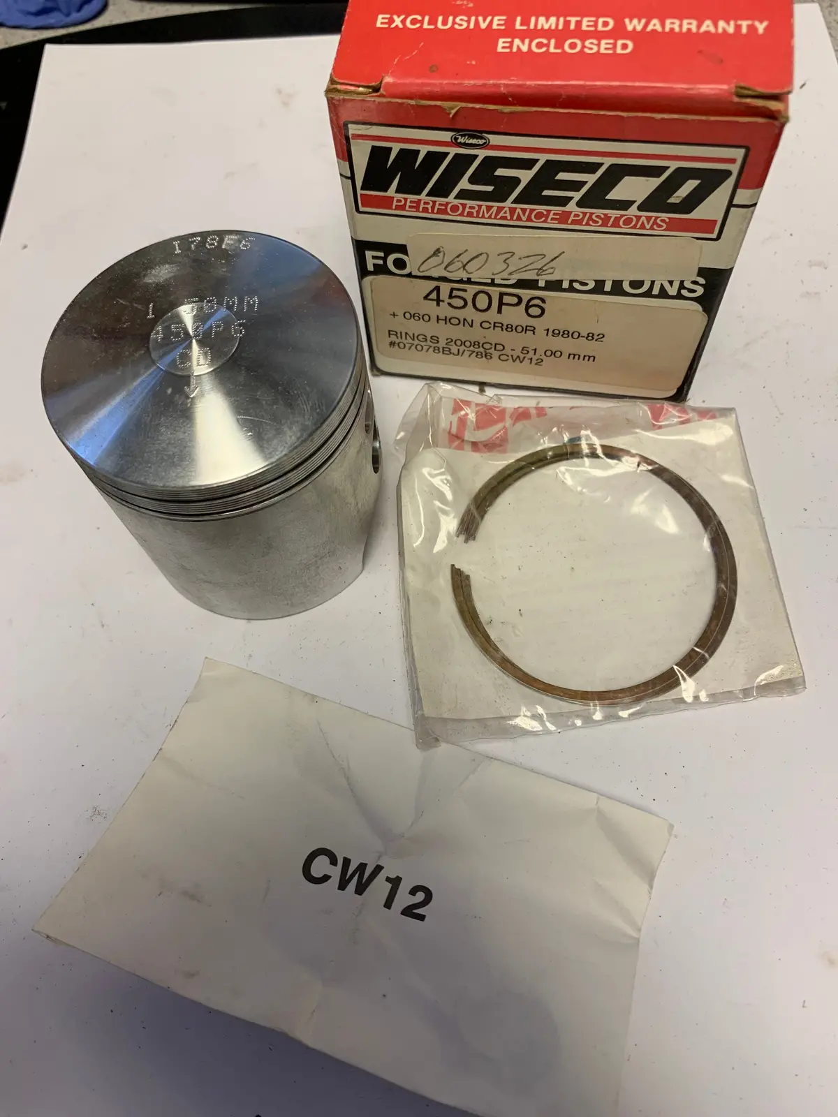 Cr80r Wiseco Piston Kit 51.00Mm 1
