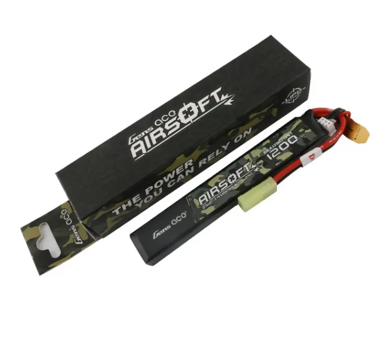 Gens Ace 25C 1200Mah 2S1p 7.4V Airsoft Gun Battery With Tamiya Plug 1