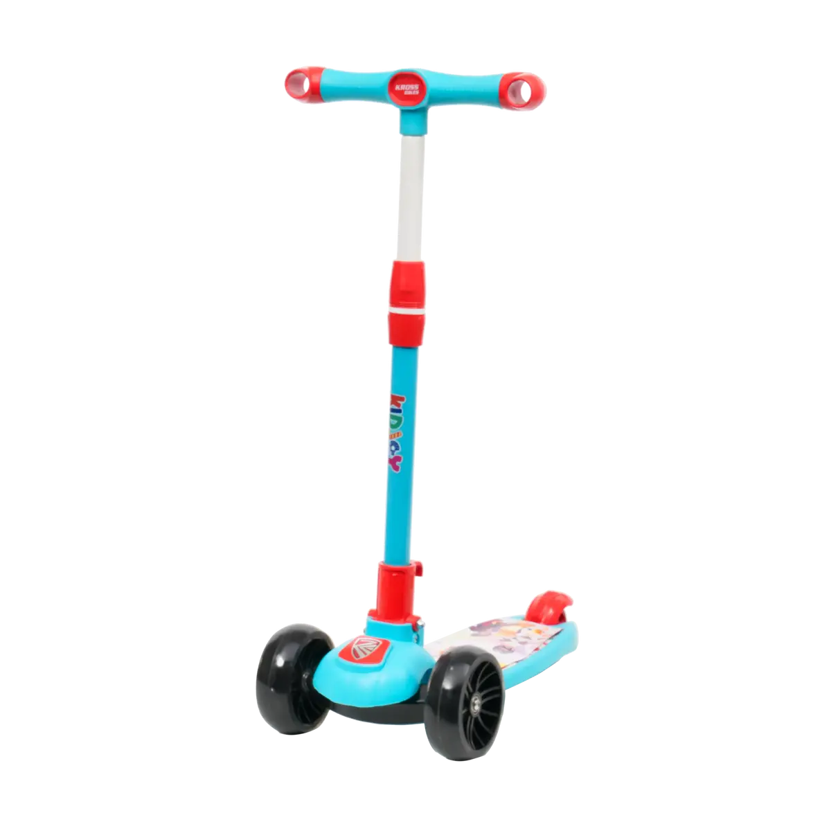 Kidjoy Sx-1 Kids Scooter | Adjustable Handle, Led Wheels, Rear Brake & Foldable Design (4–5 Yrs)-Blue 1