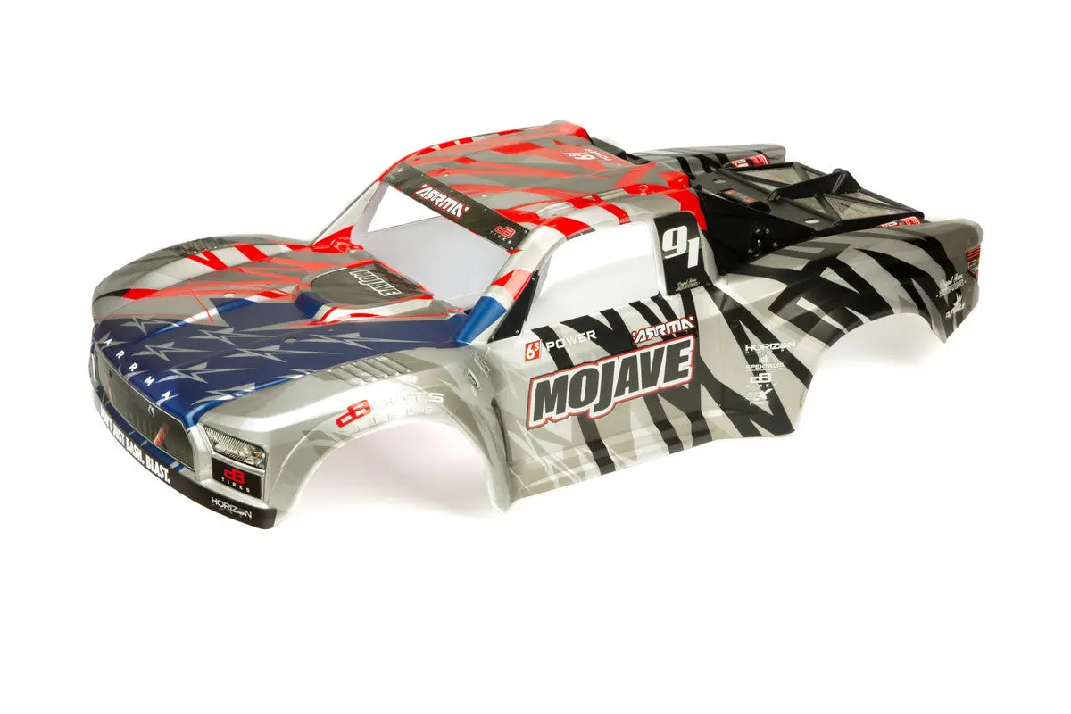 Ara411005 Mojave 6S Blx Painted Decalled Trimmed Body (Silver/Red) 1