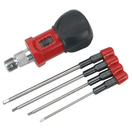 Dyn2930 4-Piece Metric Hex Wrench Set With Handle Fit On Electric Screwdriver 1