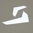 Stabilizer/Fin Set, White: B400 1