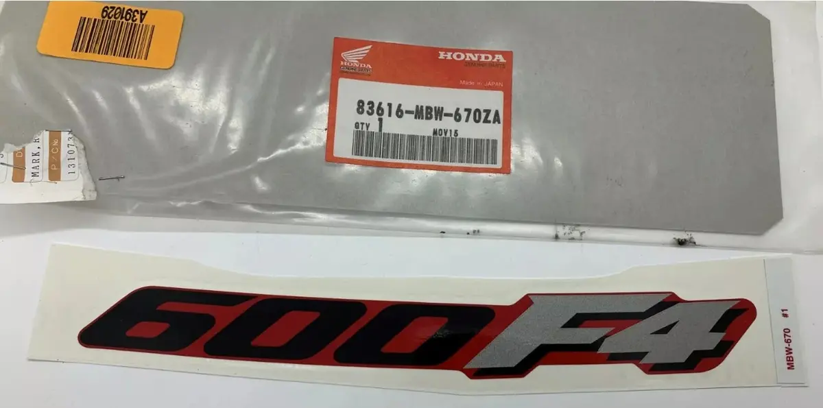 Cbr600f4 Rear Tail Decal 1