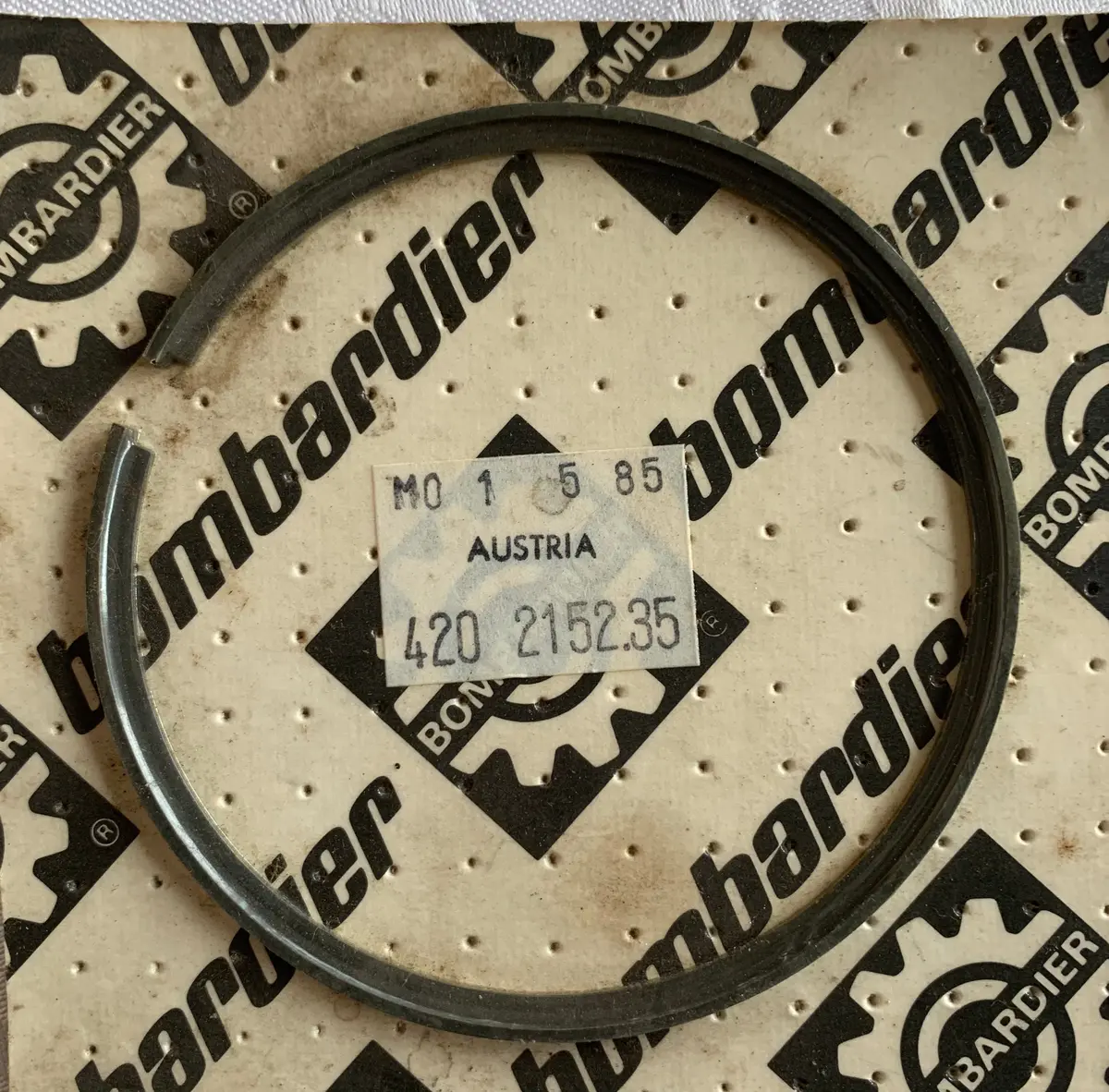 Vintage Bombardier Snowmobile Ring 1