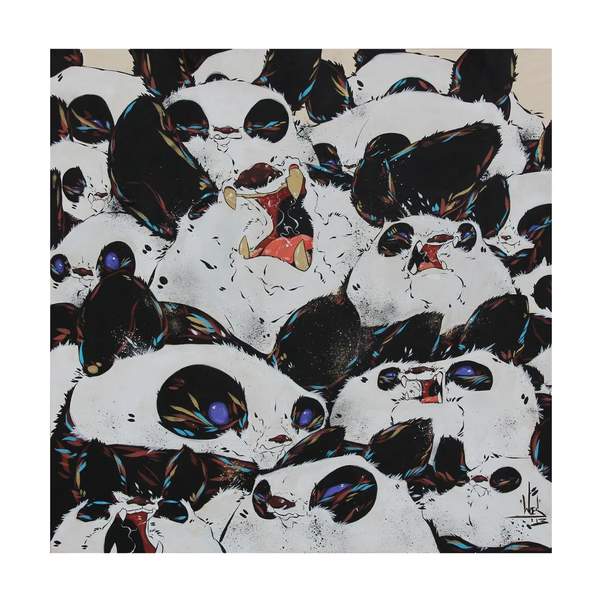 Aaron "Woes" Martin - "Wall Of Fur & Fang Part 3" Giclee Print 1