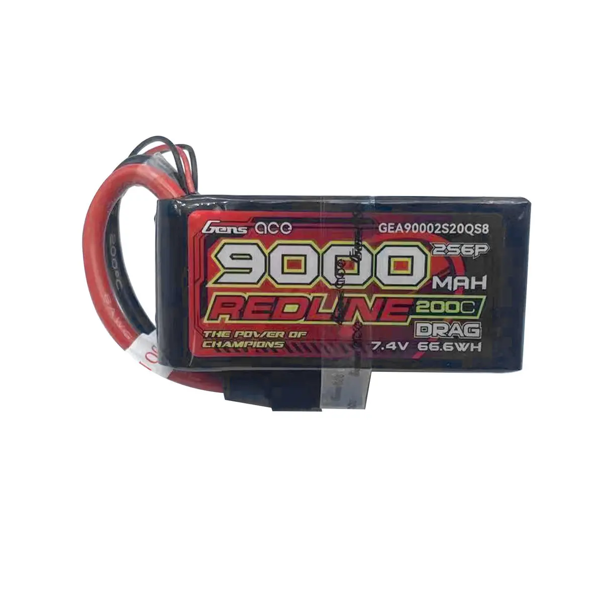 Gea90002s20qs8 Gens Ace Lipo Redline Drag Race 9000Mah 7.4V 200C 2S6p With Qs8 Plug 1