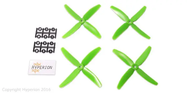 Hyperion 5X4 Four-Blade Prop Green (Cw & Ccw 2 Pairs) 1