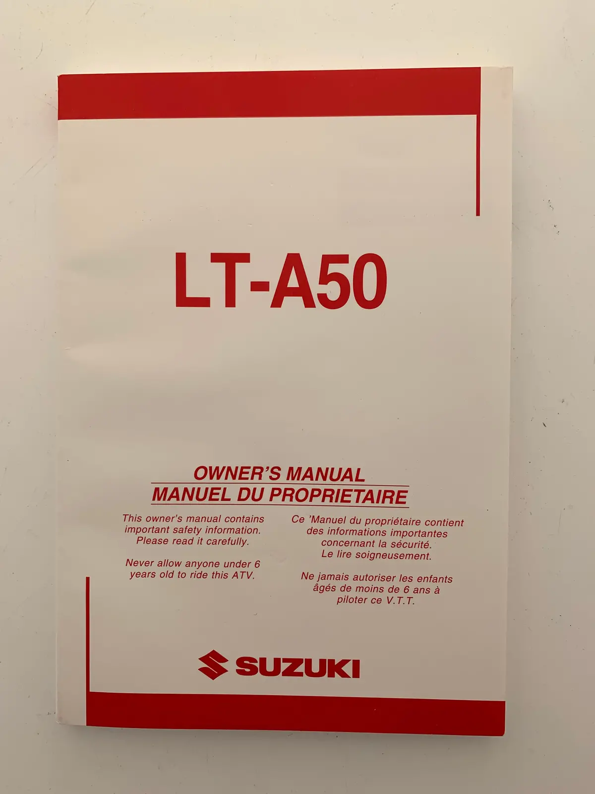 Lt-A50 Atv Owners Manual 1