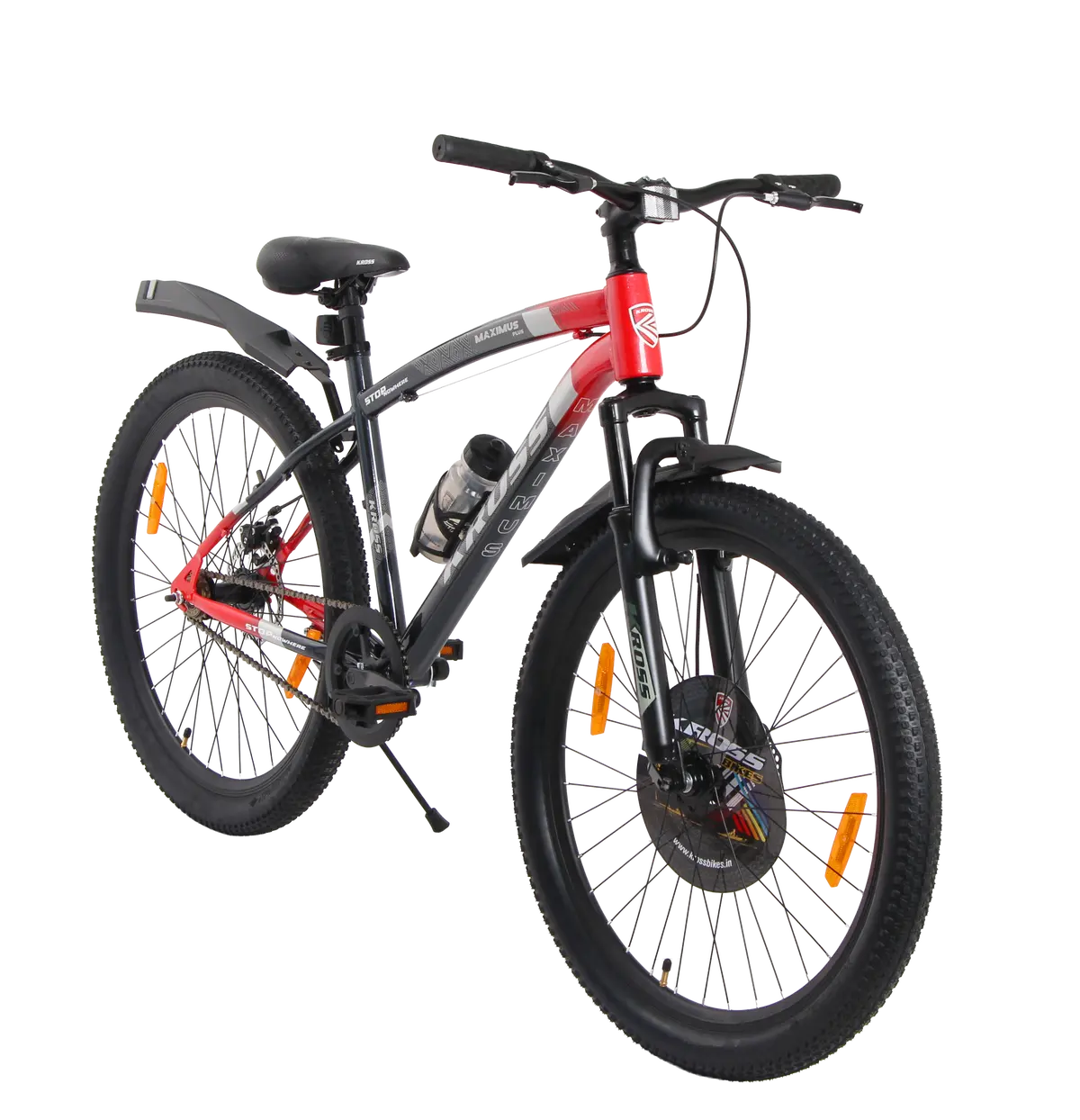 Kross Maximus Plus 26T Steel Single Speed Mountain Bike With Front & Rear Disc Brakes (26X2.40T, Red Alloy Rims) (Copy) 1