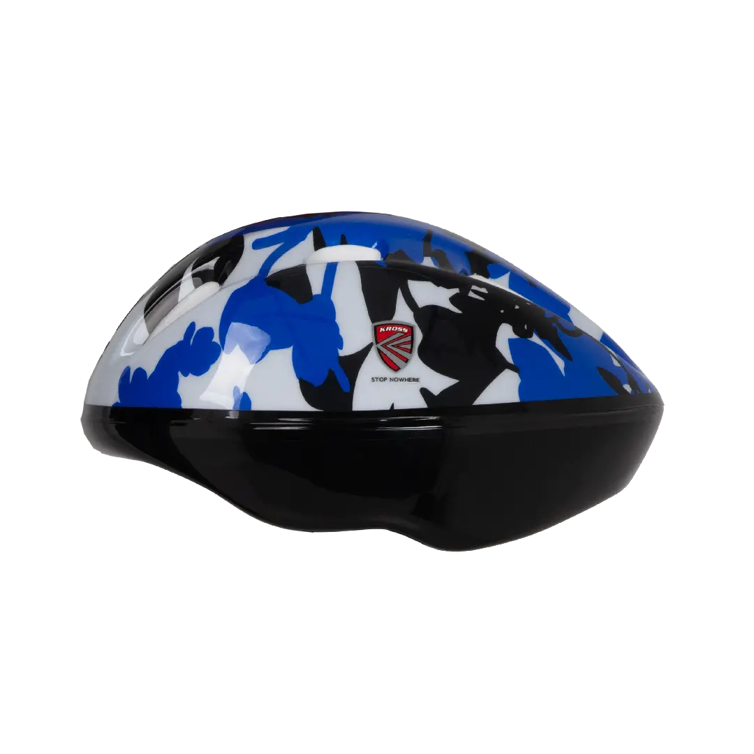 Polycarbonate Cycling Helmet, Medium, Light Weight, Blue Black White 1