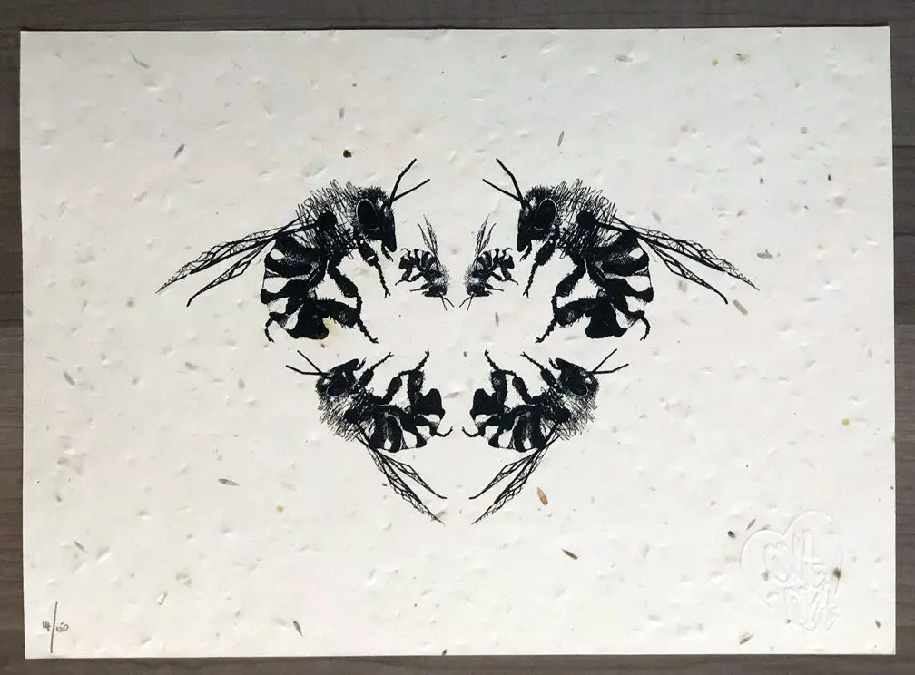 Louis Masai "Could You Bee Loved" Seed Paper Print 1
