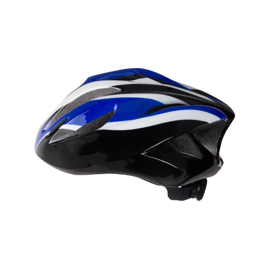 Polycarbonate Cycling Helmet, Large,Light Weight With Adjustable Strap, Black White 1