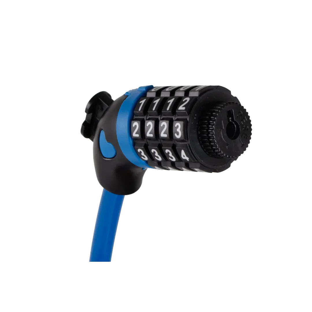 Cable Lock, High Security 4 Digit Resettable Pin, Anti-Theft Protection, Blue, Pack Of 1 1