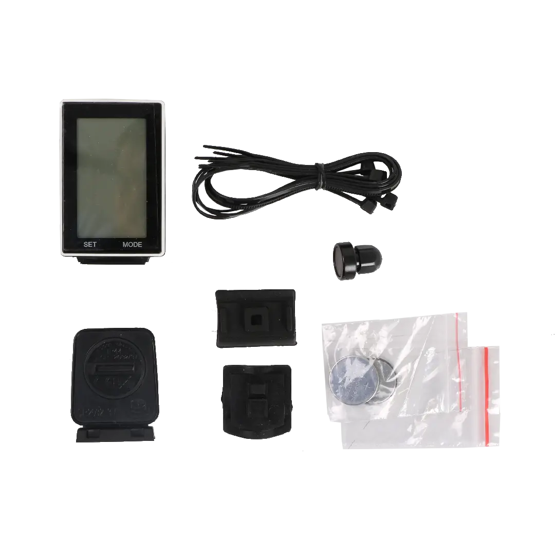 Wireless Cyclocomputer,16 Functions Speedometer, Waterproof, White, Pack Of 1 1
