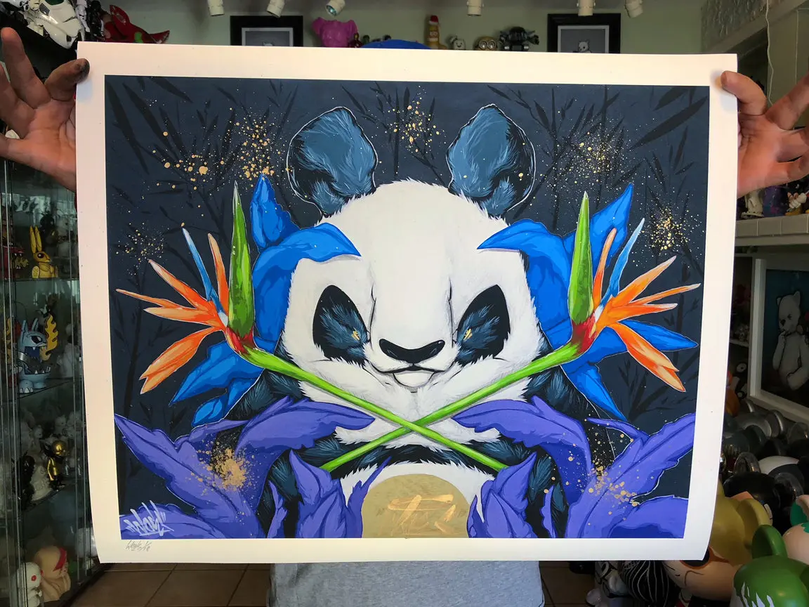 Aaron "Woes" Martin - "Woes In Paradise Ii" Giclee Print - 20" X 24" Embellished Edition 1