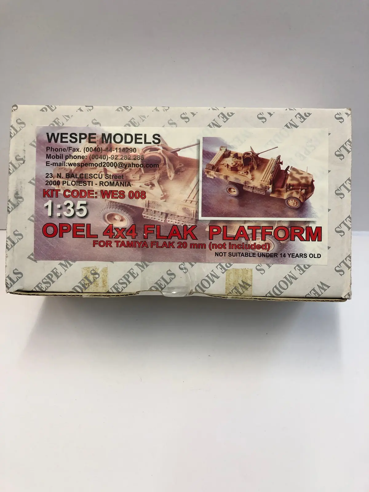 1:35 Opel 4X4 Flak Platform For Tamiya Flak 20 Mm 1